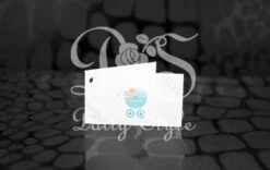 Bedankkaartje Babywagen Blauw (24st)