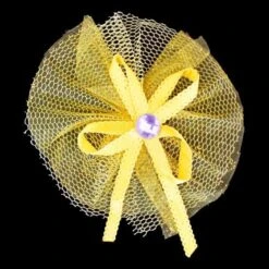 Deco Tule Strik Geel (12st)