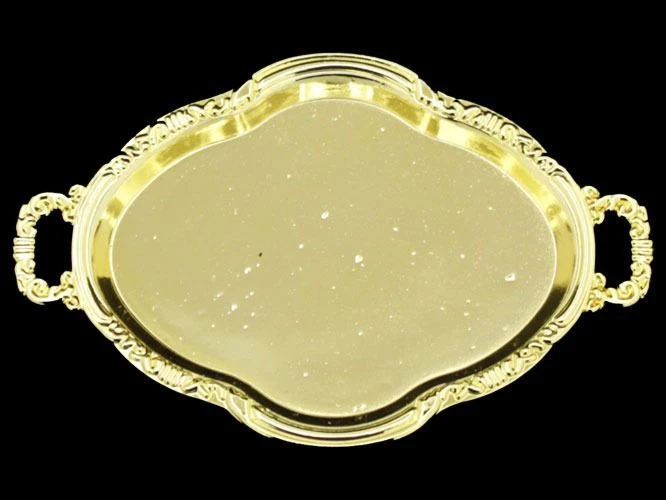 Mini Dienbladen Ovaal Goud (12st) 1 Mini Dienbladen Ovaal Goud (12st)