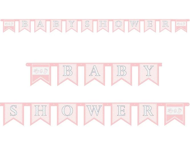 Slinger 'Babyshower' Roze 1 Slinger 'Babyshower' Roze