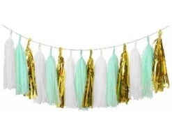 DIY Tassel Garland Mint/Goud