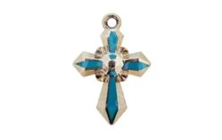Kruis Amulet Blauw (12st)