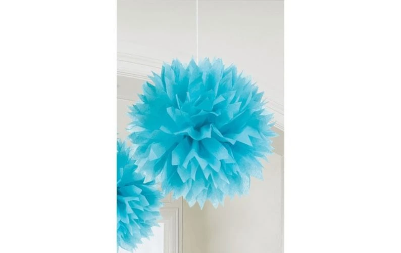Pompom 48cm Blauw 1 Pompom 48cm Blauw