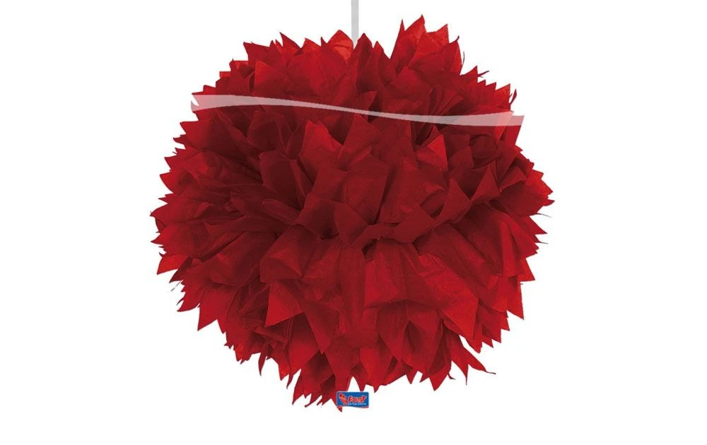 Pompom 48cm Rood 1 Pompom 48cm Rood