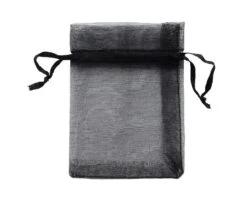 Organzazak M 9x13cm Zwart (12st)