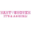Letterslinger 'Babyshower It's A Girl' Roze