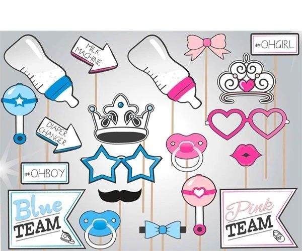 Photobooth Props Babyshower / Gender Reveal 1 Photobooth Props Babyshower / Gender Reveal