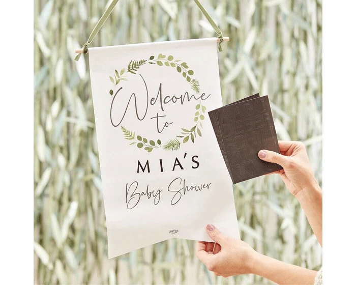 Welkom Banner Botanical Baby Ginger Ray 2 Welkom Banner Botanical Baby Ginger Ray - Afbeelding 2