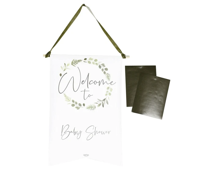 Welkom Banner Botanical Baby Ginger Ray 1 Welkom Banner Botanical Baby Ginger Ray