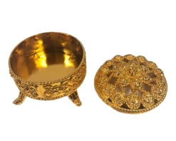 Mini Doosje Rond Brons (12st) 5 Mini Doosje Rond Brons (12st) -Versiering Winkel barok doosje rond brons 3