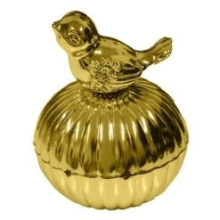 Rond Doosje Tortelduifje Goud (12st)