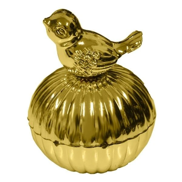 Rond Doosje Tortelduifje Goud (12st) 1 Rond Doosje Tortelduifje Goud (12st)