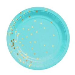 Borden 'Gold Dots' Pastel Blauw (10st)