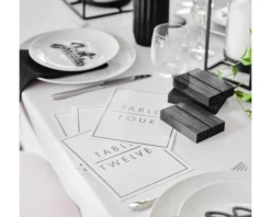 Tafelnummers 1-12 Wit & Zwart Ginger Ray -Versiering Winkel bw 412b