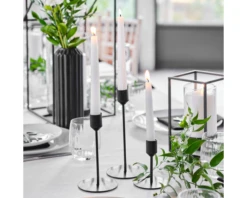 Kandelaars Mat Zwart Ginger Ray (3st)