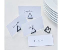 Plaatskaarthouders Geo Zwart Ginger Ray (4st)