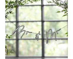 Slinger Mr & Mrs Aanpasbaar Wit & Zwart Ginger Ray 6 Slinger Mr & Mrs Aanpasbaar Wit & Zwart Ginger Ray -Versiering Winkel bw 439a