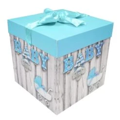 Cadeaudoos Baby Blauw (15x15x15cm)