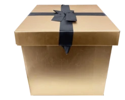 Cadeaudoos XL Goud + Zwarte Strik