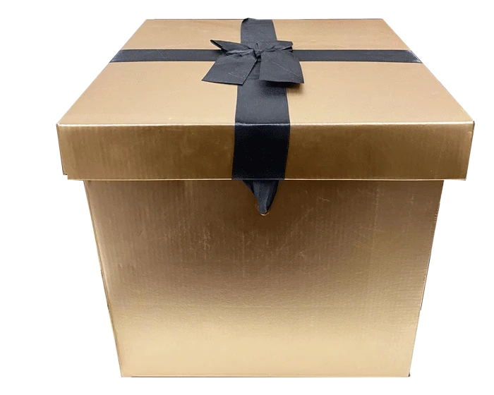 Cadeaudoos XL Goud + Zwarte Strik 1 Cadeaudoos XL Goud + Zwarte Strik