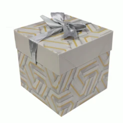 Cadeaudoos Grijs & Goud (10x10x10cm)