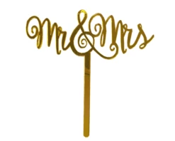 Cake Topper Mr&Mrs Goud