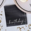 Servetten Happy Birthday Nude & Zwart Ginger Ray (16st)