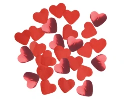 Zijdevloei Confetti Hartjes Rood (15g)