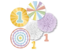 Decoratie Kit 1st Birthday Rainbow (5st)