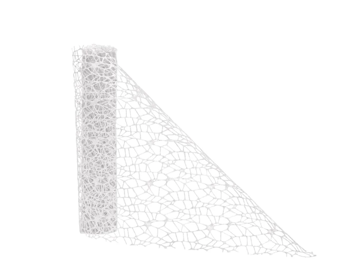 Decoratiestof Spider Glitter Wit (28x270cm) 1 Decoratiestof Spider Glitter Wit (28x270cm)