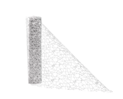 Decoratiestof Spider Glitter Zilver (28x270cm)