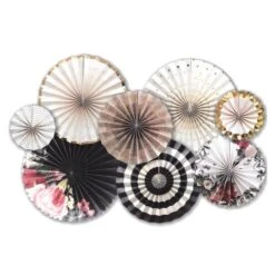 Deco Waaiers Bloemen (8st)