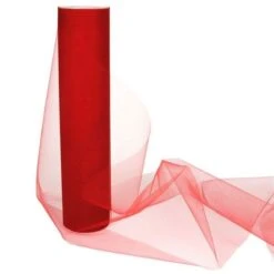 Tule Rol Rood 30cm (18m)