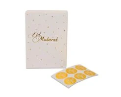 Papieren Zakjes + Stickers Mubarak Wit/Goud (6st)