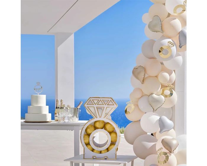 Ballonnen Mozaïek Standaard Engagement Ring Ginger Ray 3 Ballonnen Mozaïek Standaard Engagement Ring Ginger Ray - Afbeelding 3