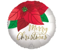 Folieballon Merry Christmas Kerstster Satin Luxe (45cm)