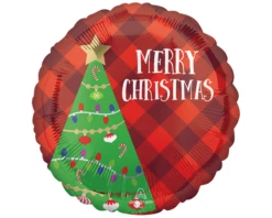 Folieballon Merry Christmas Kerstboom (45cm)