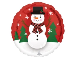 Folieballon Smiley Sneeuwpop (45cm)