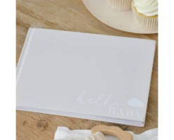 Gastenboek Hello Baby Wit Hardback Ginger Ray