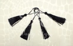 Decoratie Kwastjes Zwart (12st)