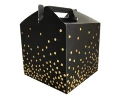 Cadeaudoos Dots Zwart/Goud 12cm (3st) -Versiering Winkel img 1120 1 1