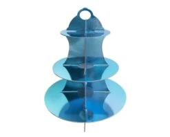 Kartonnen Étagère Metallic Blauw