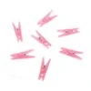 Plastic Decoratie Knijper Roze (24st)