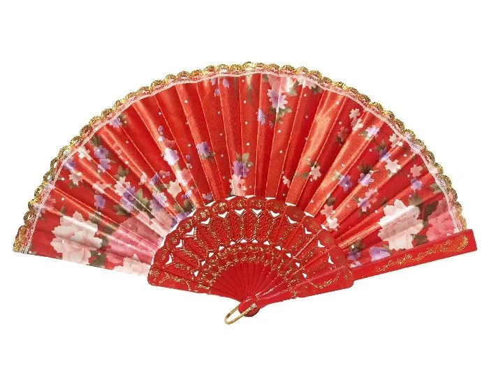 Waaier Bloemen Rood 1 Waaier Bloemen Rood