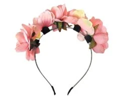 Diadeem Bloemen Roze