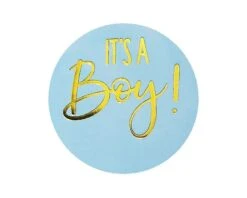Stickers It's A Boy! Blauw/Goud (24st)