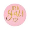 Stickers It's A Girl! Roze/Goud (24st)