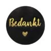 Stickers Bedankt Zwart/Goud (24st)
