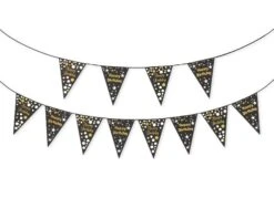 Papieren Vlaggenlijn Happy Birthday Sparkling