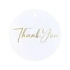 Hangkaartjes Thank You Wit/Goud (12st)